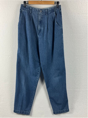 vintage Lee Blue Pleated High Waisted Casual Jeans Size 8